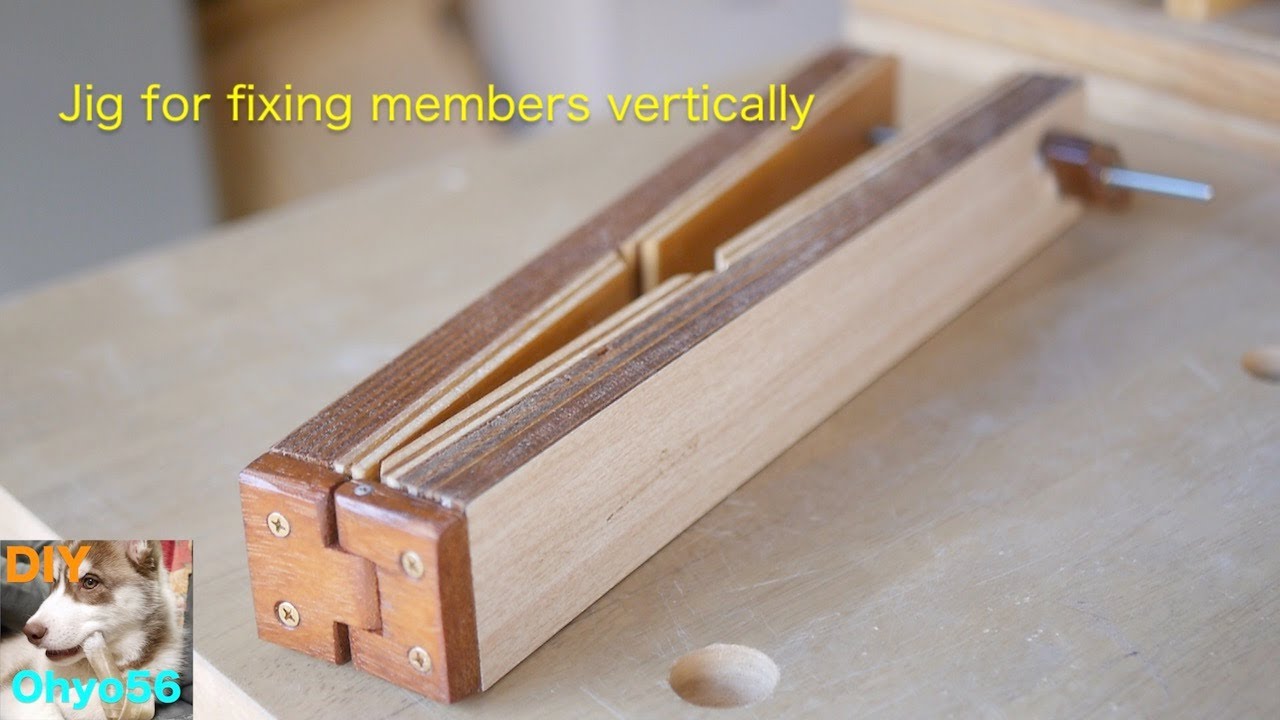 Jig for fixing members vertically
