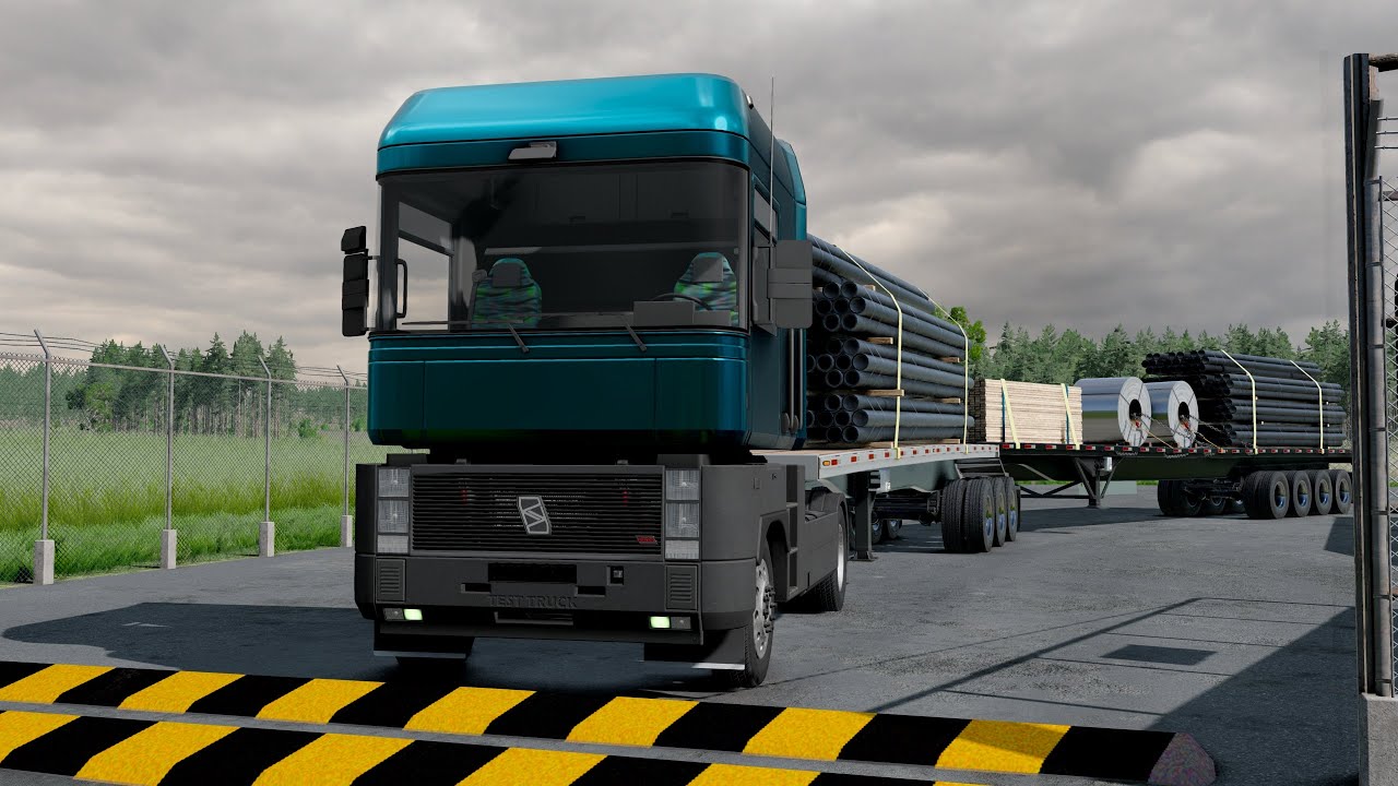Trucks vs Speed Bumps #75 | BeamNG Drive | TruckBumps