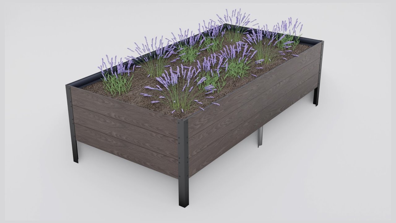 GPPS pakeltos lysvės KLASIKA WOODLOOK montavimas/GPPS raised seedbed KLASIKA WOODLOOK assembling