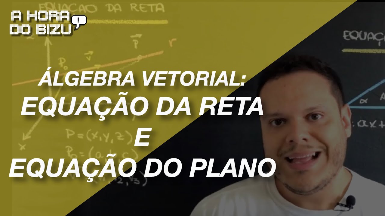 EQUAÇÃO DA RETA E EQUAÇÃO DO PLANO - Álgebra Vetorial - A Hora do Bizu