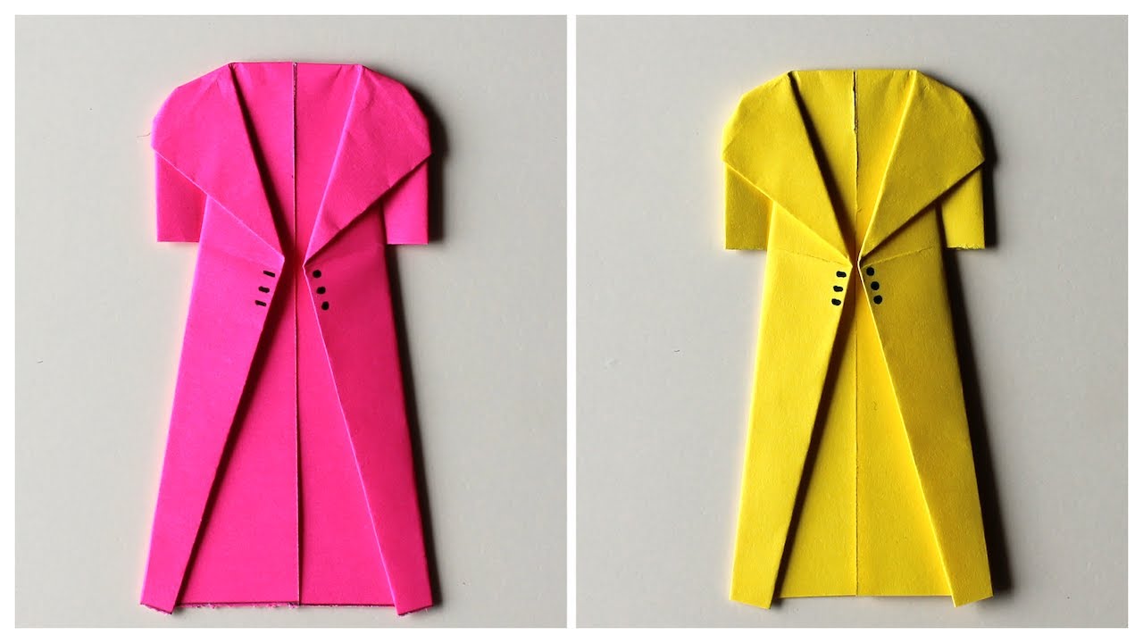 How To Make An Origami Paper Coat / Paper Folding Origami Coat / Origami Paper Coat / Paper Coat