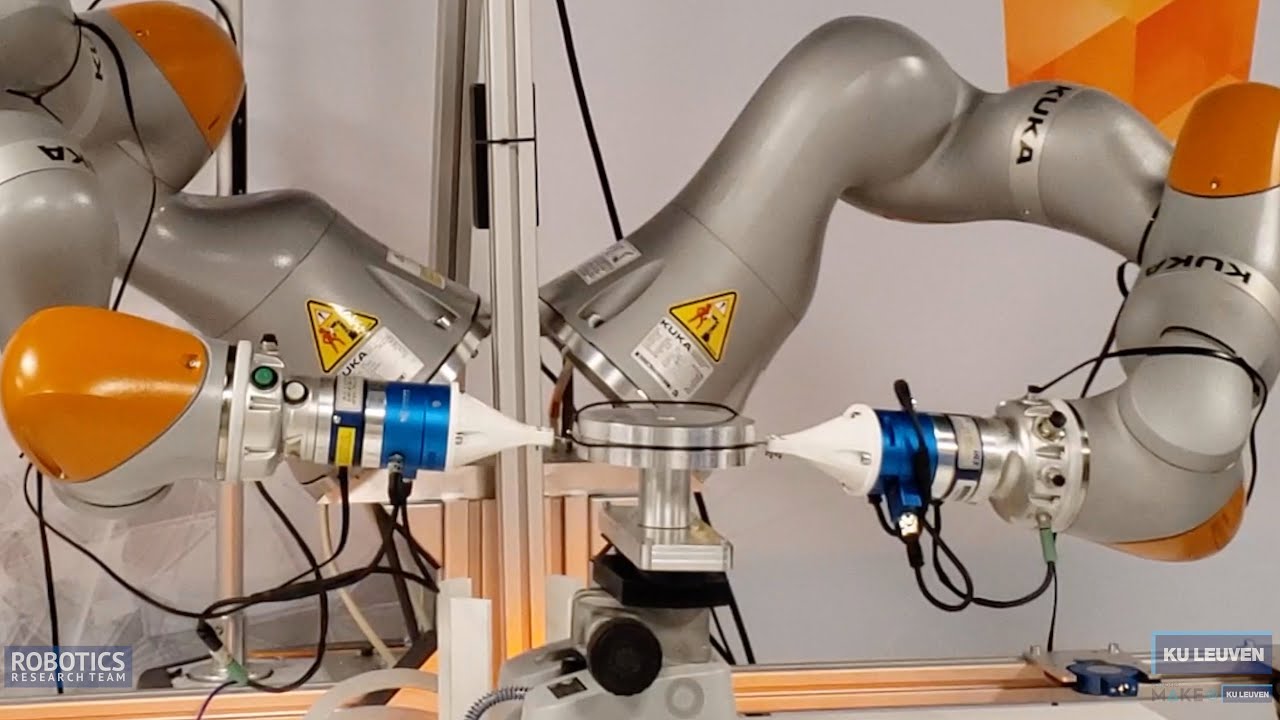 Dual-arm manipulation of flexible elements to automate the installation of o-rings