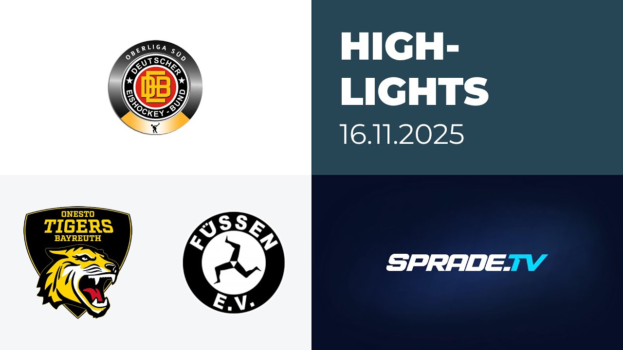 16.11.2025 - Highlights - onesto Tigers Bayreuth vs. EV F&uuml;ssen