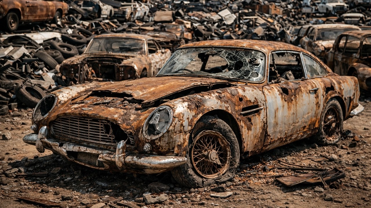 ASMR Car Restoration Aston Martin DB5 James Bond Movie Car Abandoned To New