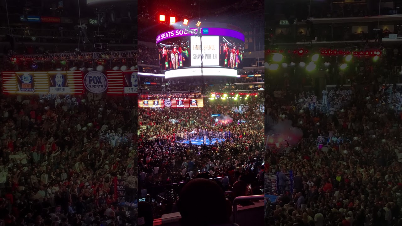 Errol Spence vs Shawn Porter entrance from Staples Center #PBCONFOX #FOXPPV