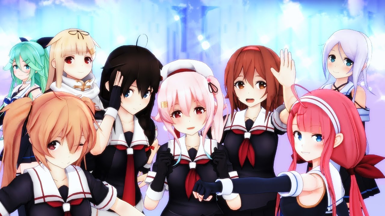 【MMD艦これ】白露型でNo title