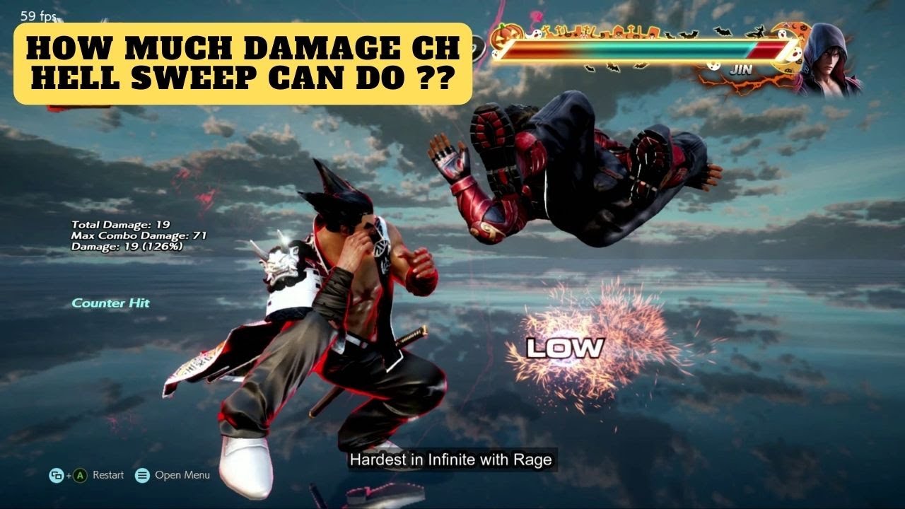 Heihachi CH Hell Sweep Extremely Hardest Combos