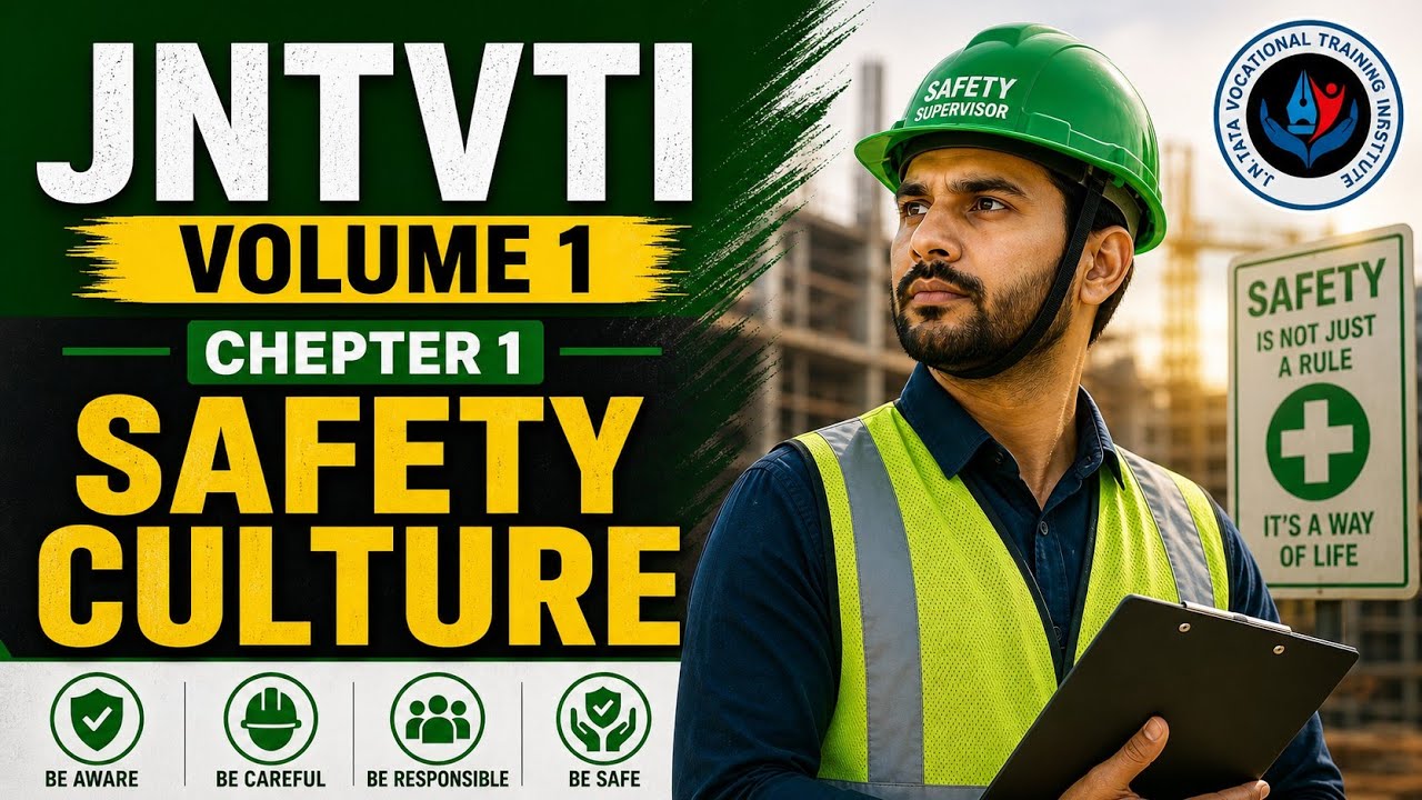 JNTVTI Volume 1 Chapter 1 | Safety Culture | Tata Steel JNTVTI Study Material Explained in Hindi