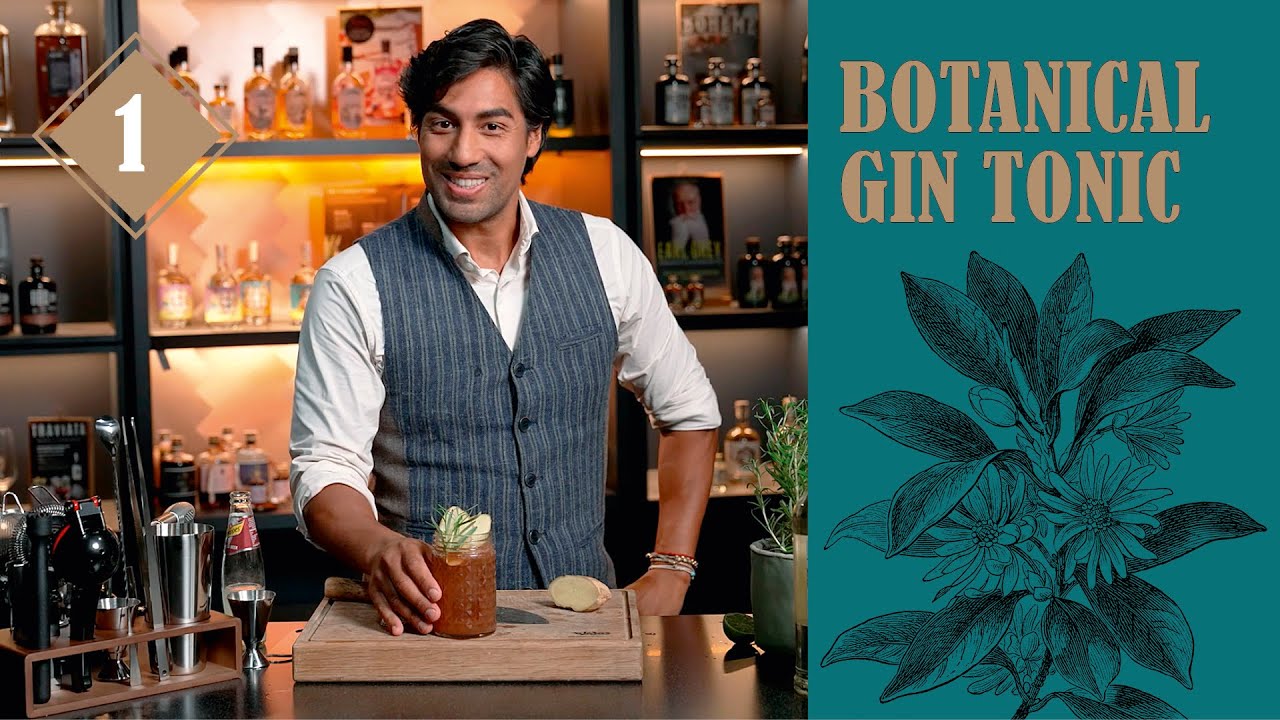 Gin Adventskalender -Tür 1- Botanical Gin Tonic. Gin Cocktail Rezept. Nic Shanker & Wajos Cocktail
