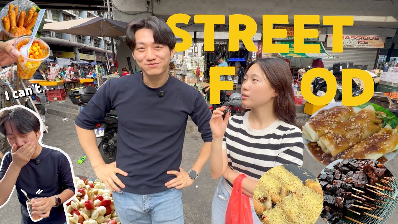 Letting My Korean Friend Experience the Filipino Street Foods in Carriedo | Hana Cho
