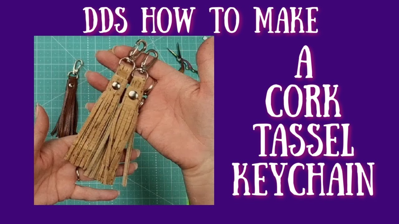A DIY Cork Tassel Keychain Tutorial