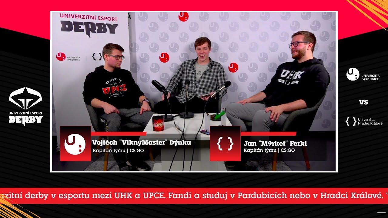 UNIVERZITN&Iacute; DERBY - UPCE vs UHK 2023 | Rozhovor s kapit&aacute;ny před z&aacute;pasem - CS:GO