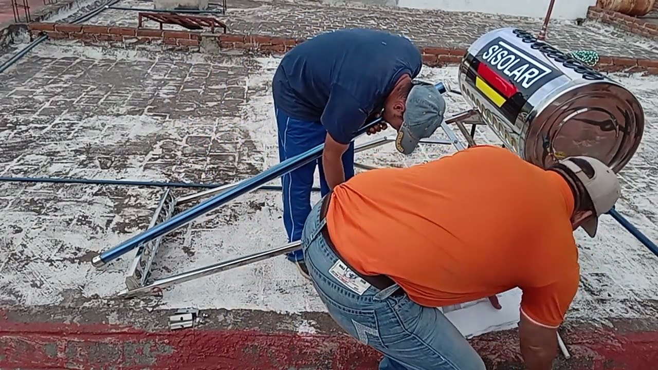 como instalar un calentador solar, muy fácil.