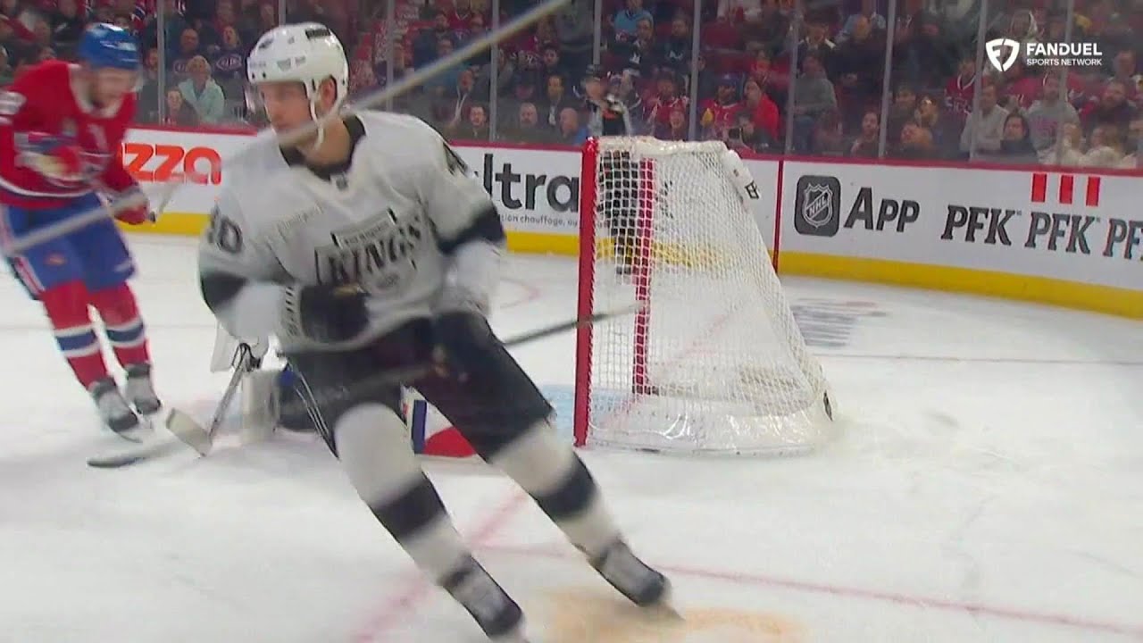 Joel Armia picks the pocket of Lane Hutson, walks in alone and beats Sam Montembeault glove side.