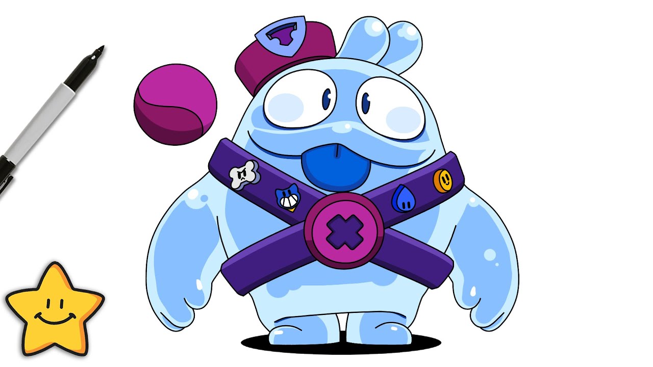 How To Draw SQUEAK🛸🐶 | Brawl Stars | New Brawler | Step by Step