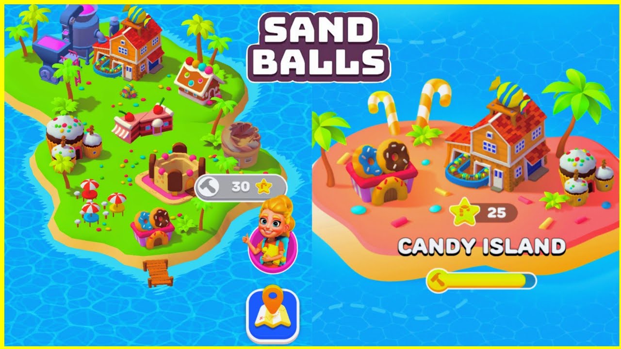 *NEW UPDATE* SAND BALLS CANDY ISLAND CITY- Gameplay Walkthrough Level 191 TO 200 || All Levels