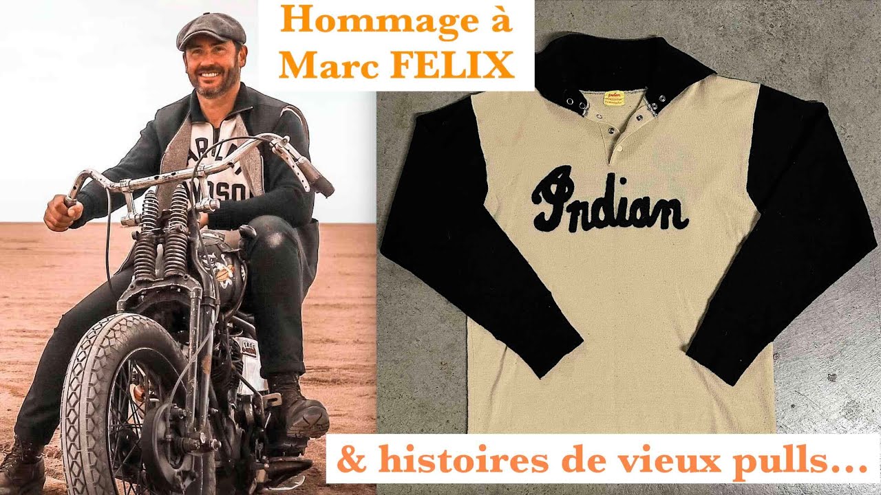 Encore un vieux pull de course INDIAN et hommage à Marc “Normandy Beach” FELIX...