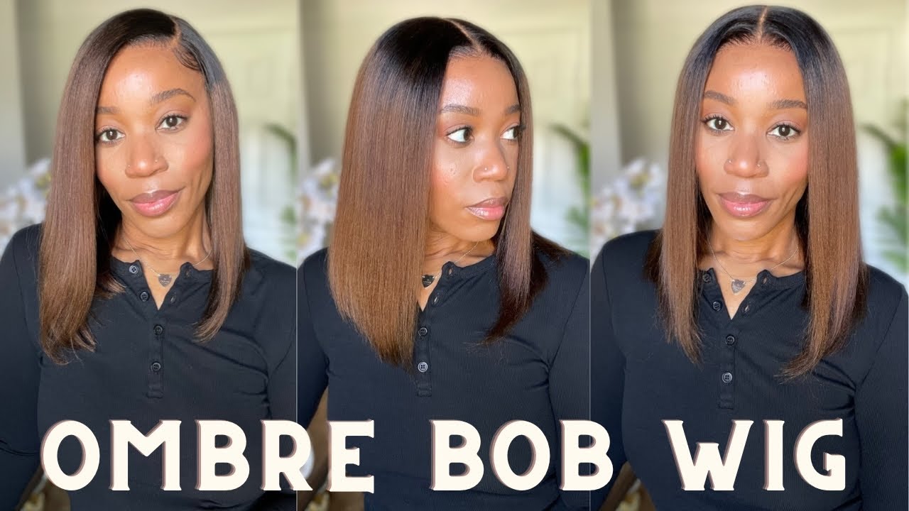 UNDER $100! UPGRADED Beginner OMBRÉ YAKI Wig | NO GLUE Pre-Cut Bleached Knots | Nadula Hair
