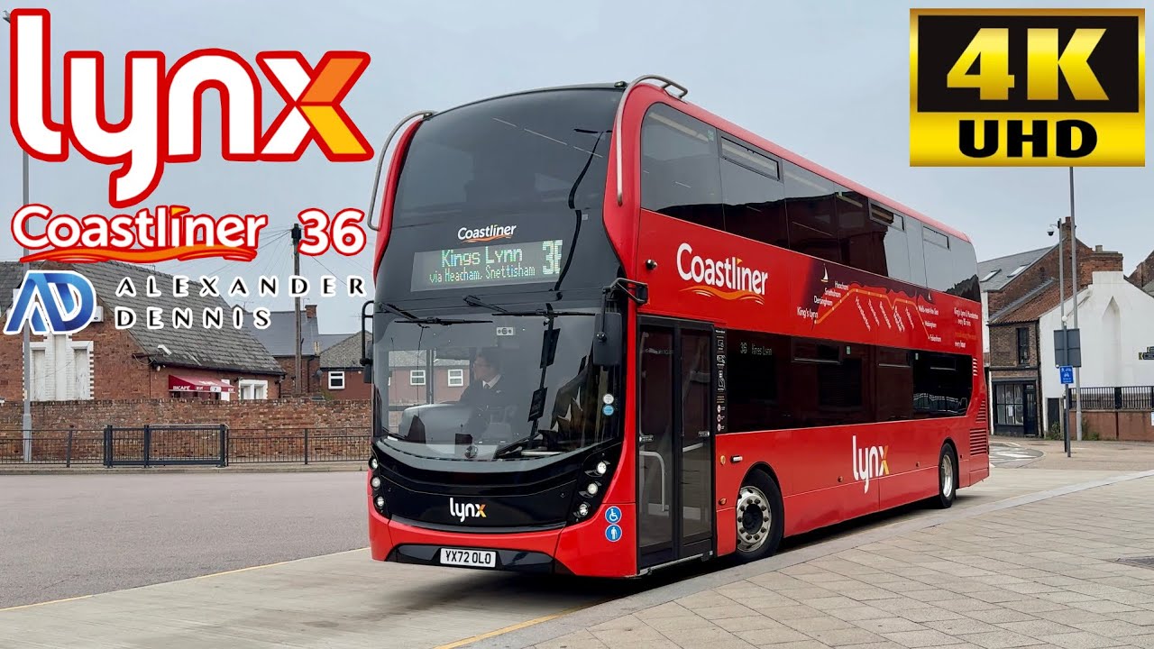 One of UK's Long Bus Journey from Fakenham to King’s Lynn; Norfolk Coastliner Service 36 by Lynx Bus