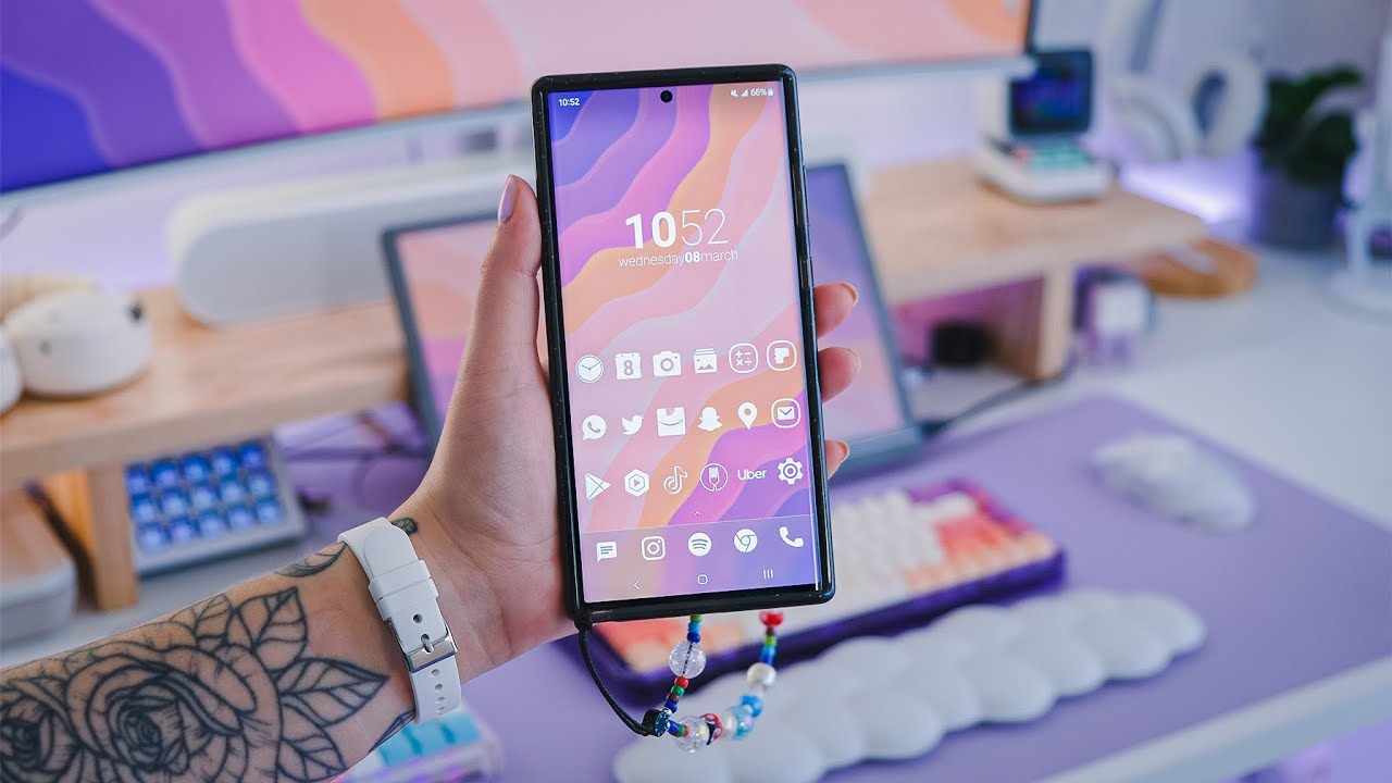 How I Customize A Samsung Galaxy S22 Ultra to Be Aesthetic  ✨ Cases, Icons, Wallpapers & Apps