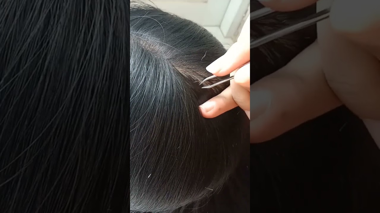 Nhổ tóc bạc cho mẹ 🥰