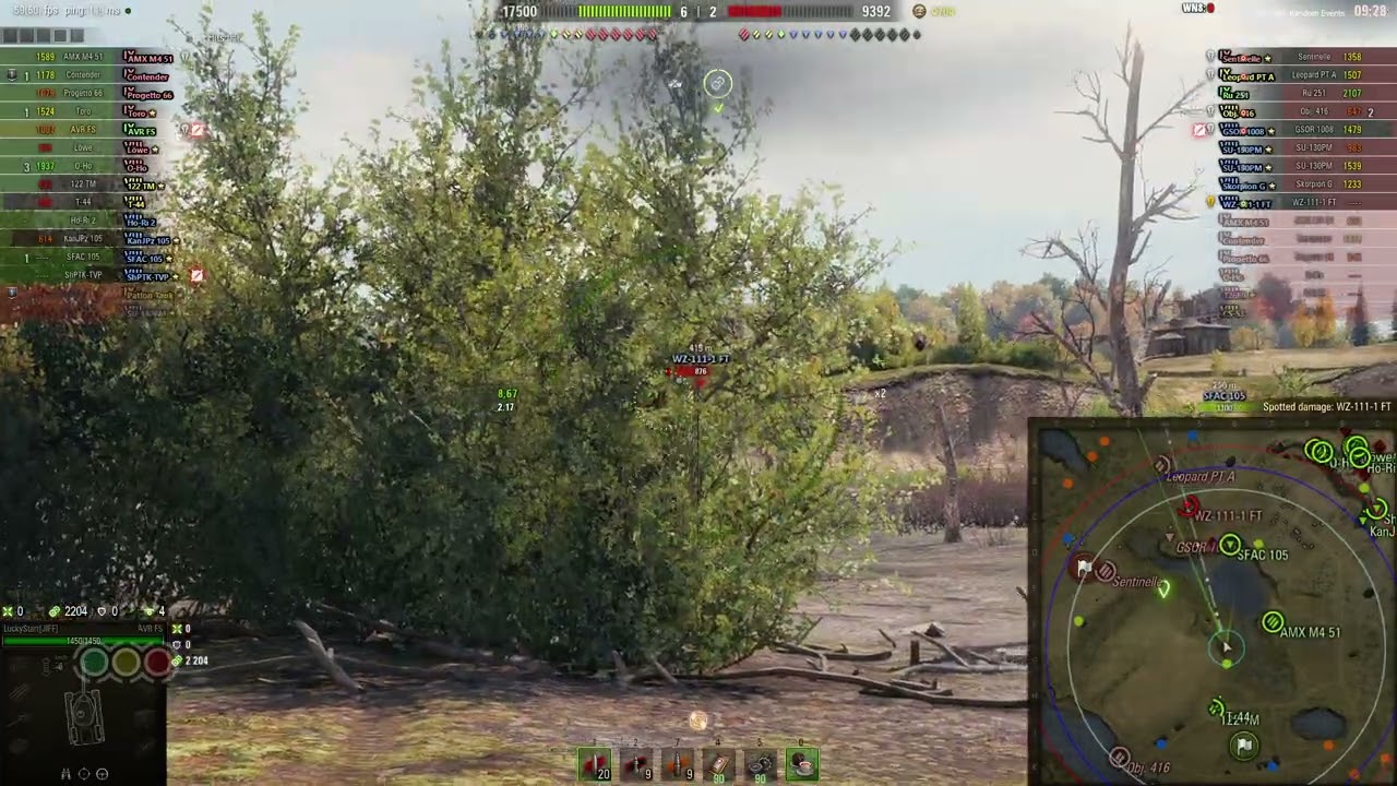 AVR FS aka GSOR light tank Ace (Malinovka, 1380 dmg, 5.7k assist, 5 kills)