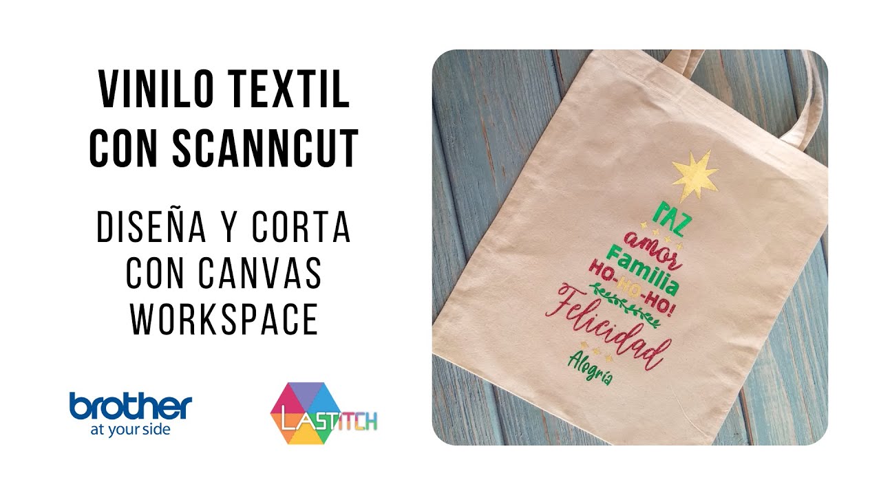 Árbol de palabras con vinilo Textil en ScanNCut y Canvas Workspace