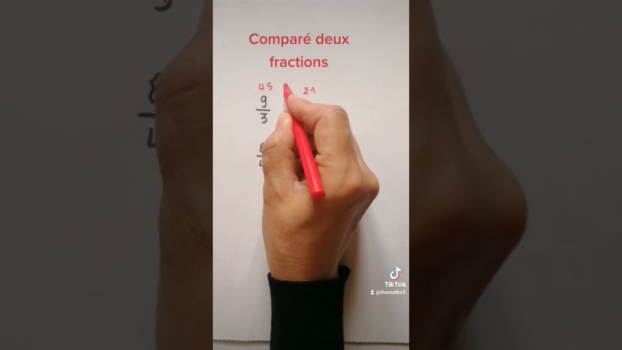 comparer deux fractions #math #fractionmath