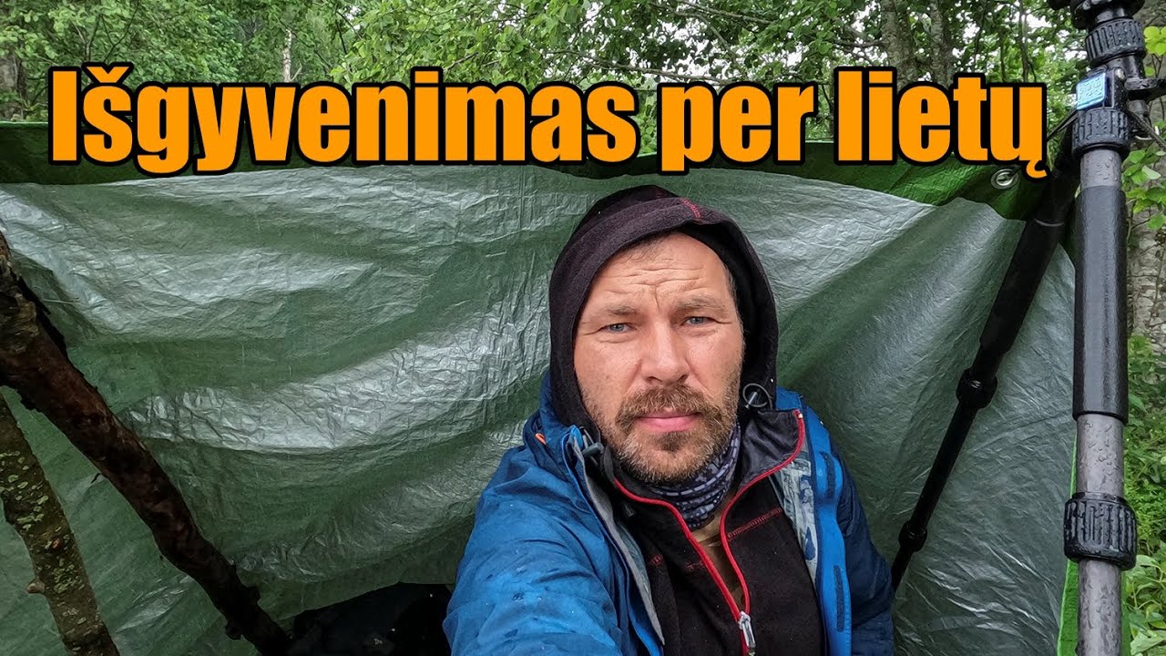 Išgyvenimas per lietų: žvejyba su pagaliu, sraigių gaminimas