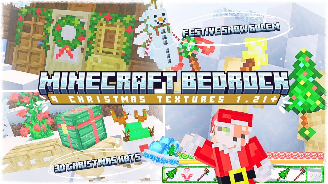 9 CHRISTMAS Texture Packs 1.21+ MINECRAFT BE/PE 🎅🏼🎄