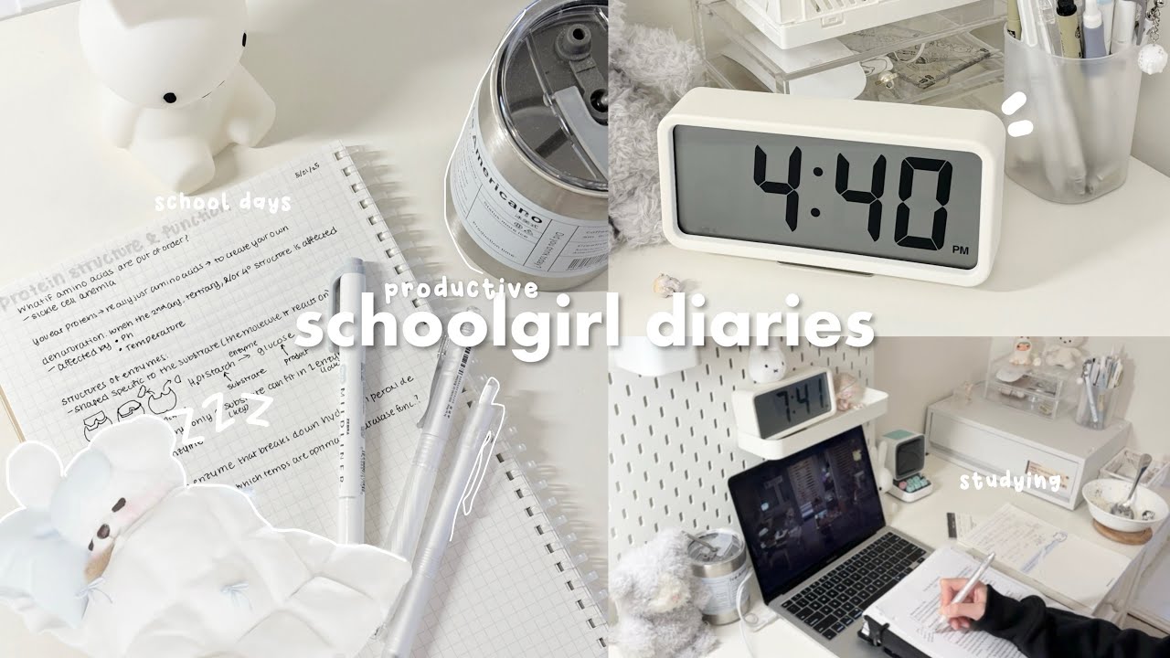 🎐PRODUCTIVE schoolgirl diaries: daily routine, studying, school days in my life, pinterest