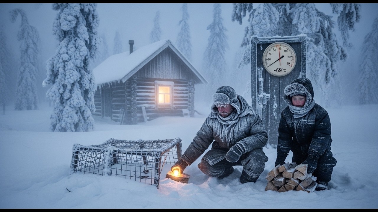 🔥 Solo Winter Camping in Heavy Snow | Tarp Shelter Setup for Cold Nights Overnight in Deep Snow