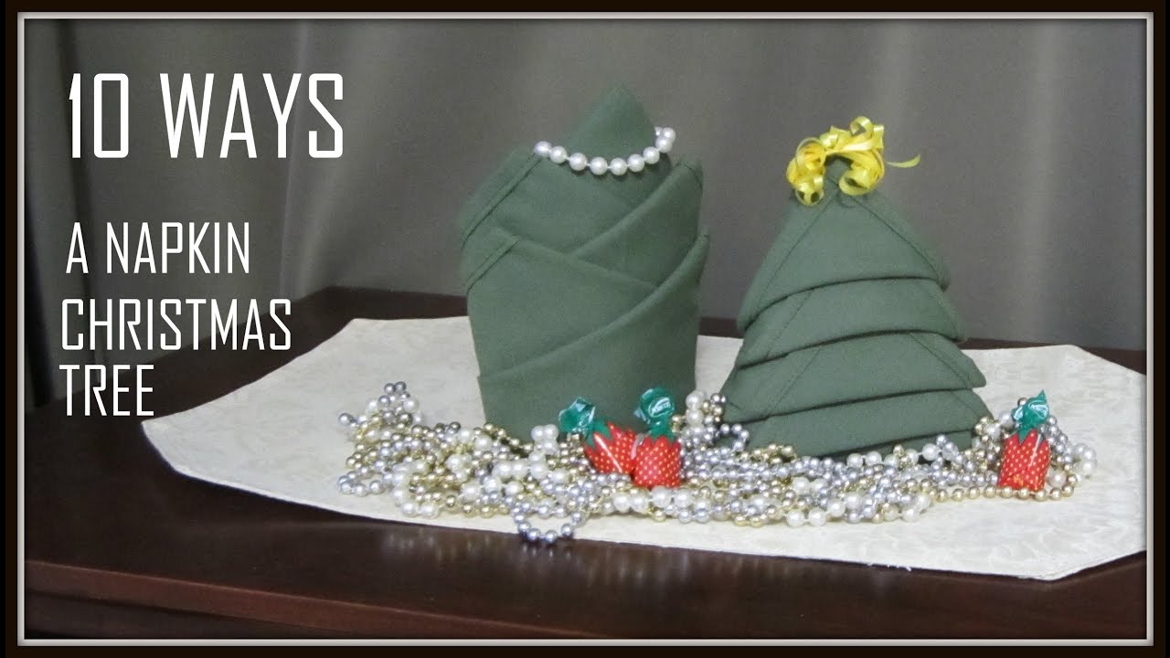 Napkin Folding: 10 Ways Christmas Tree