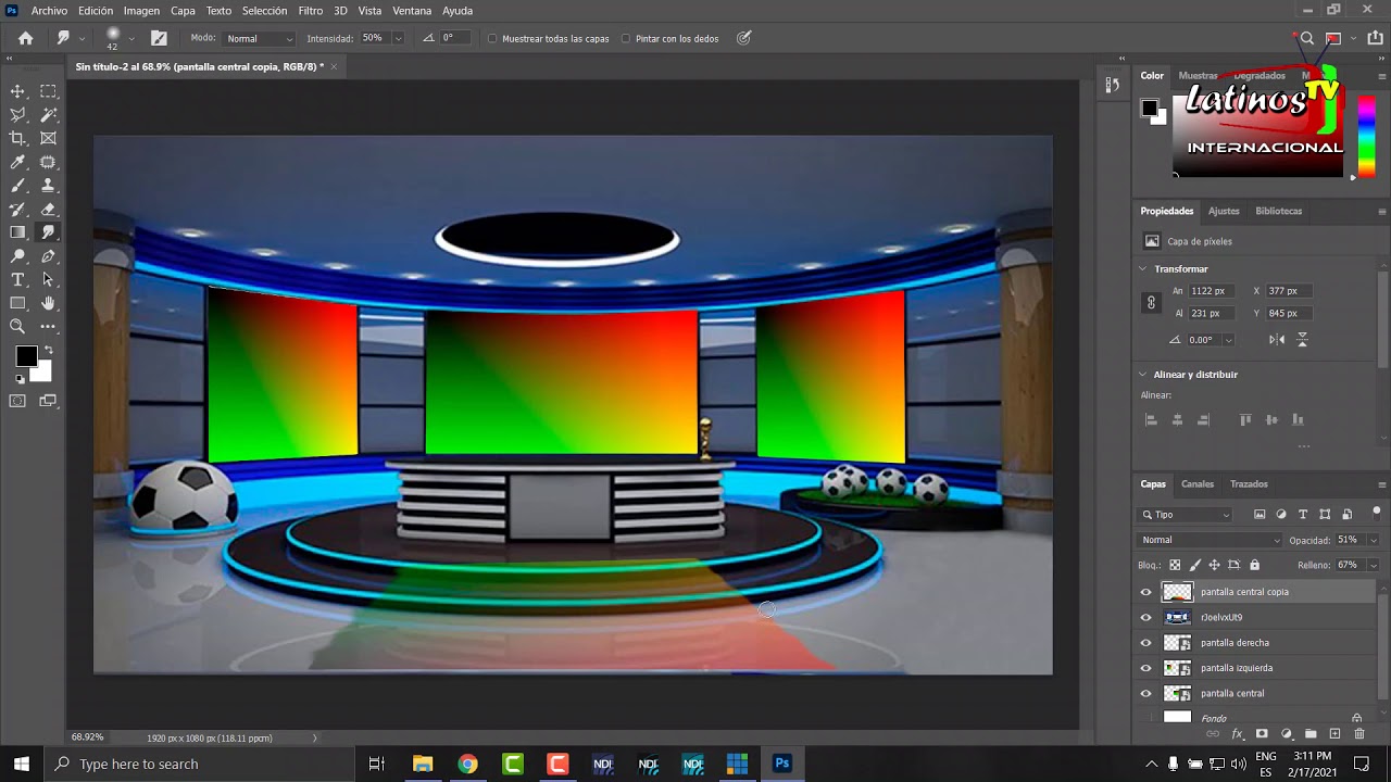 Como Hacer un Set Virtual Desde Cero para Vmix Con Photoshop (parte1)