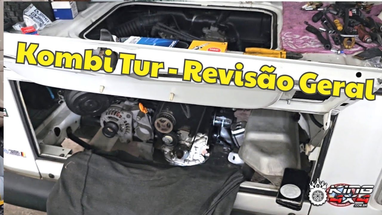 Kombi king 4x4 (KOMBITUR)  Revisão Mecânica Total - Correias - Tensor - Sistema de Arrefecimento