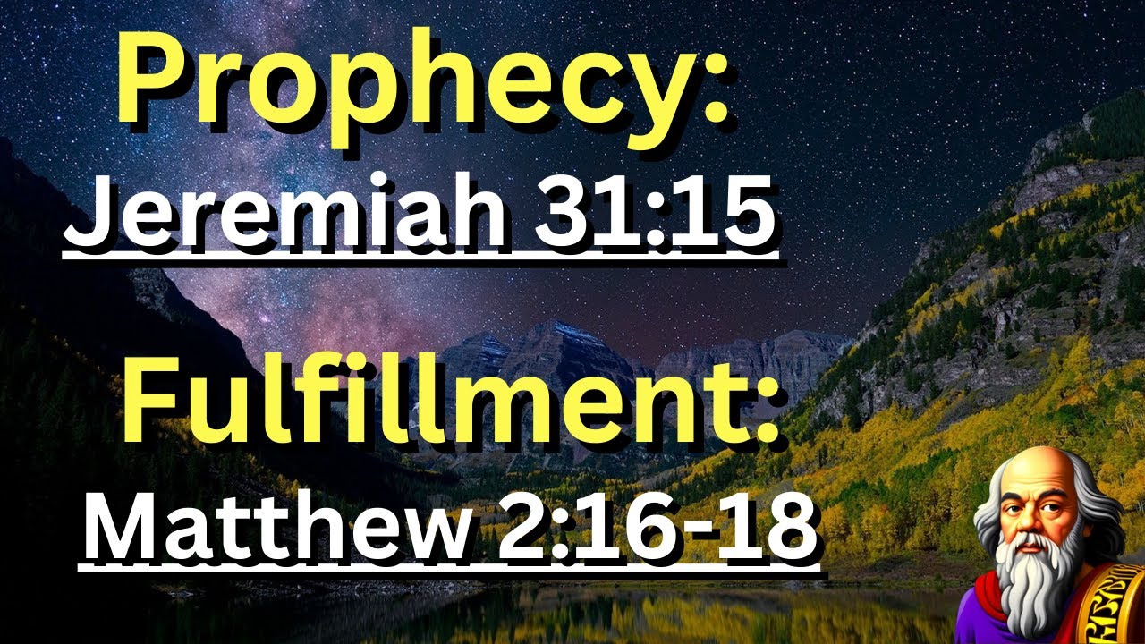 Prophecy: (Jeremiah 31:15) Fulfillment: (Matthew 2:16-18) 