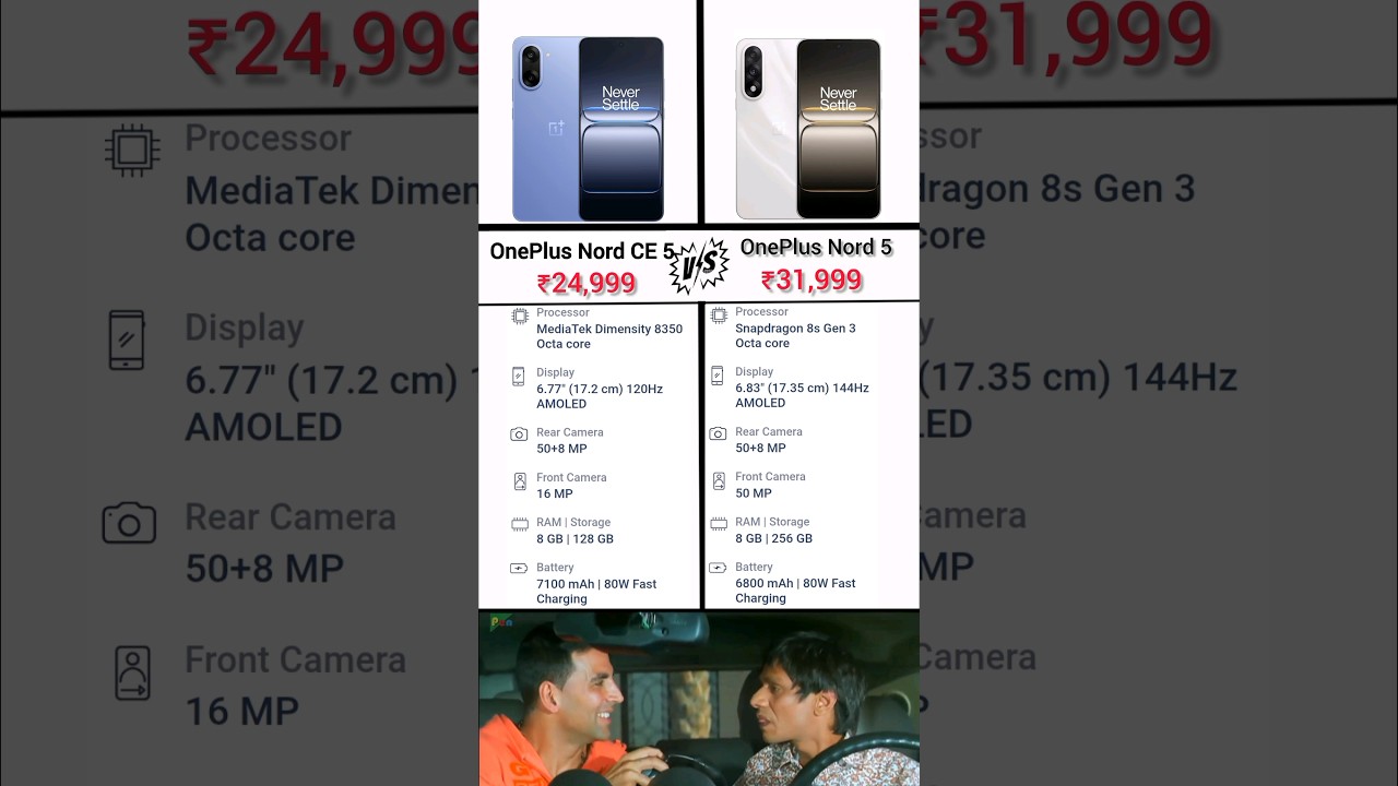 OnePlus Nord CE 5 VS OnePlus Nord 5 phone comparison #OnePlusNordce5 #OnePlusNord5 #OnePlus #phone