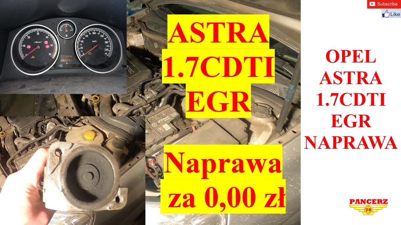 Naprawa zaworu EGR za 0zł Opel Astra H 1.7CDTI 81kW