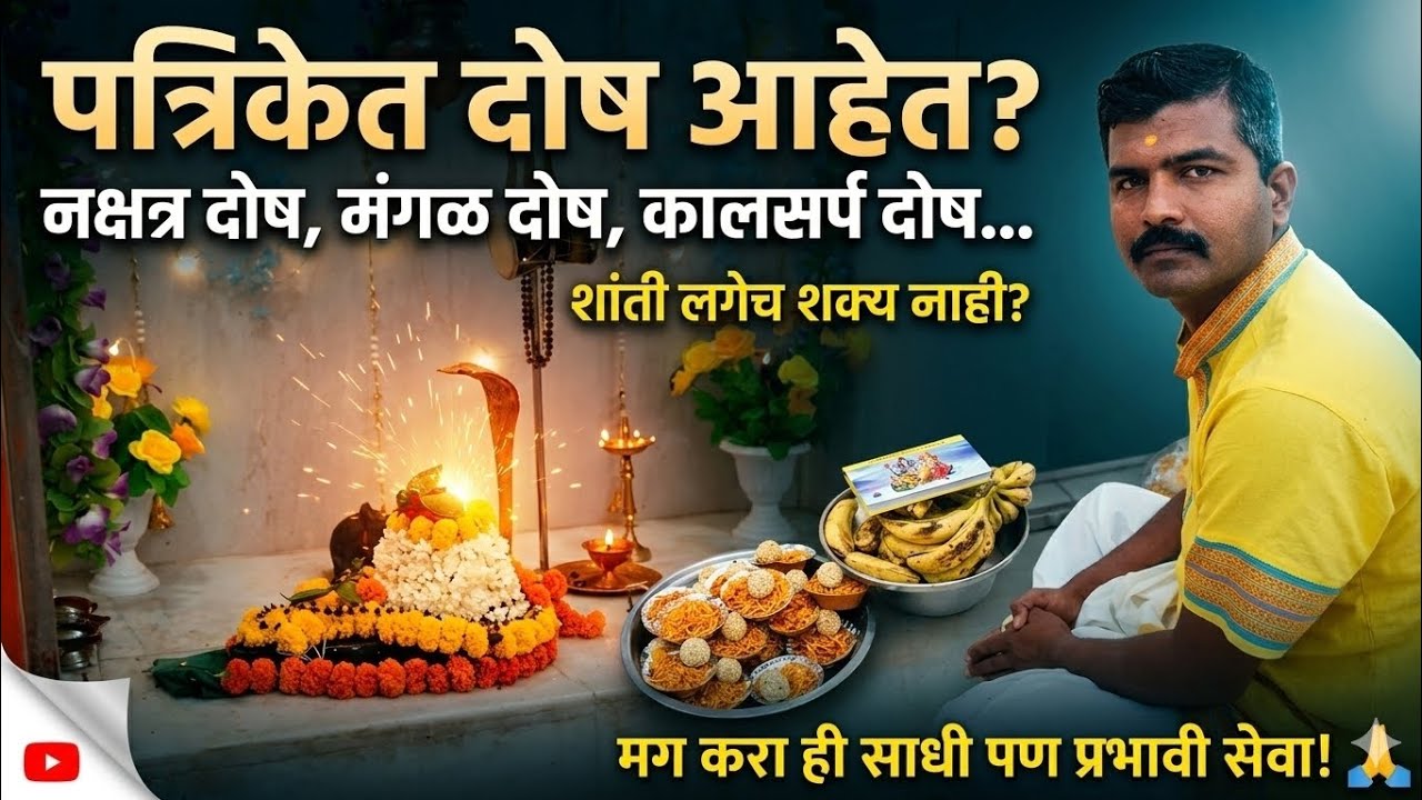 पत्रिकेत दोष ? नक्षत्र दोष मंगळ दोष कालसर्प दोष शांती लगेच शक्य नाही? मग करा ही साधी पण प्रभावी सेवा