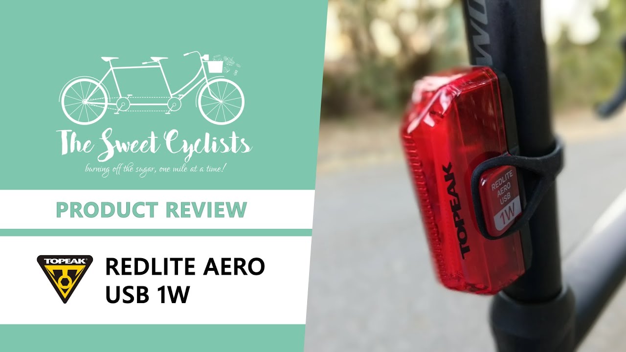 Topeak Redlite Aero USB 1W Bike Tail Light - feat. Aero mount + 55 Lumens + COB LED
