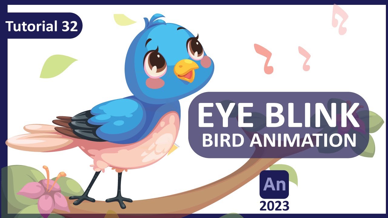 Adobe Animate CC 2023:  Bird EYE BLINK tutorial | Hindi + Urdu