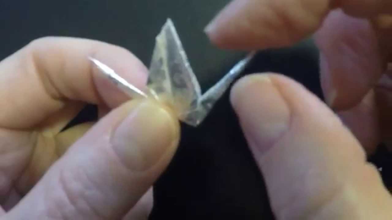 How to Fold an Origami Crane from a Gum Wrapper