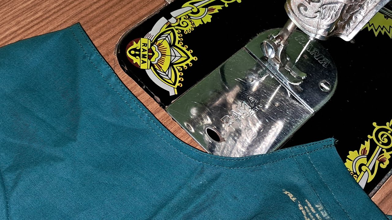 simple normal blouse neck finishing video for beginners / cross piece  / hemming #blousestitching