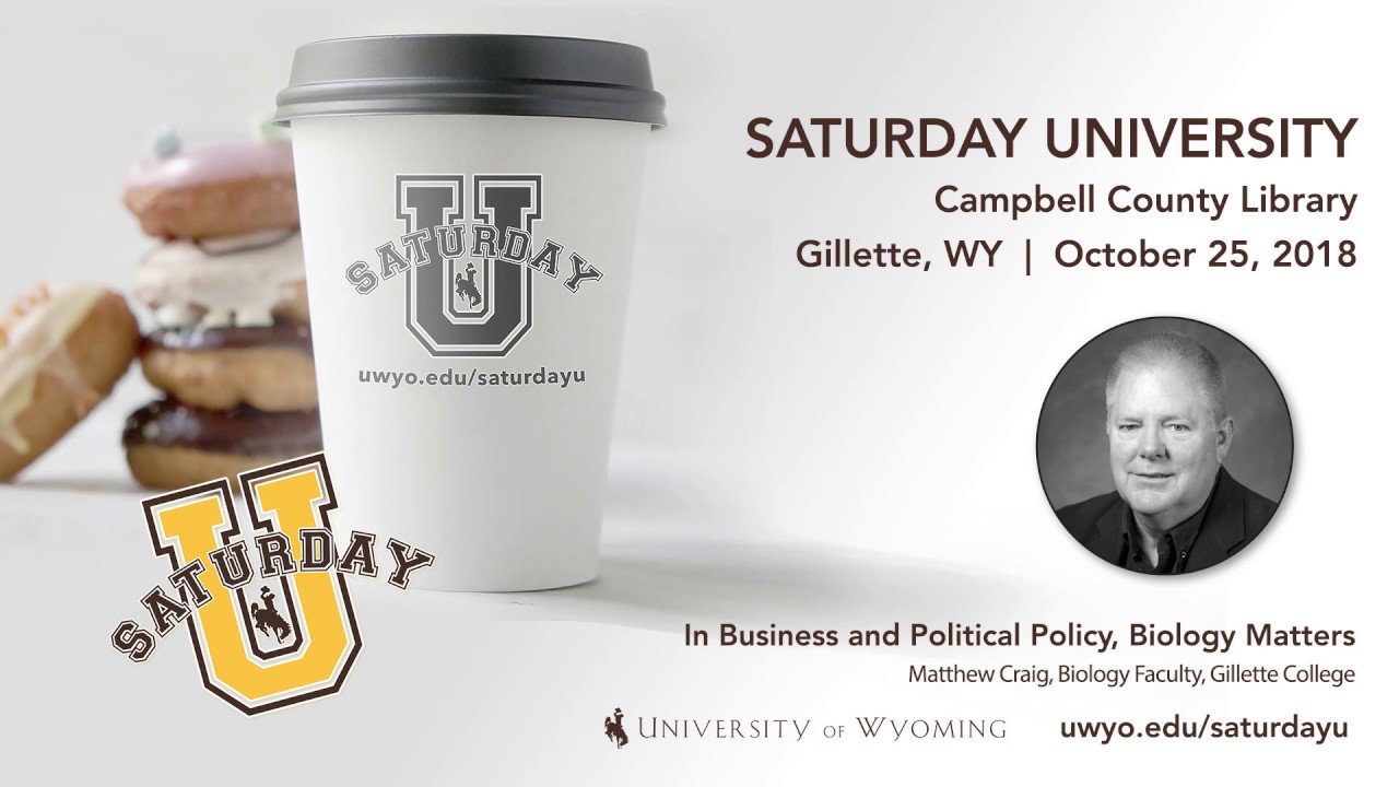 Matthew Craig at Saturday U- In Business and Political Policy, Biology Matters