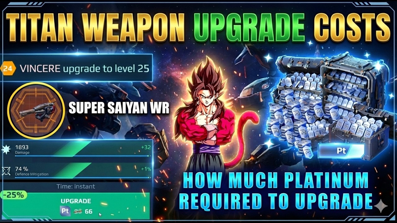 Titan Weapon Upgrade Cost #warrobots