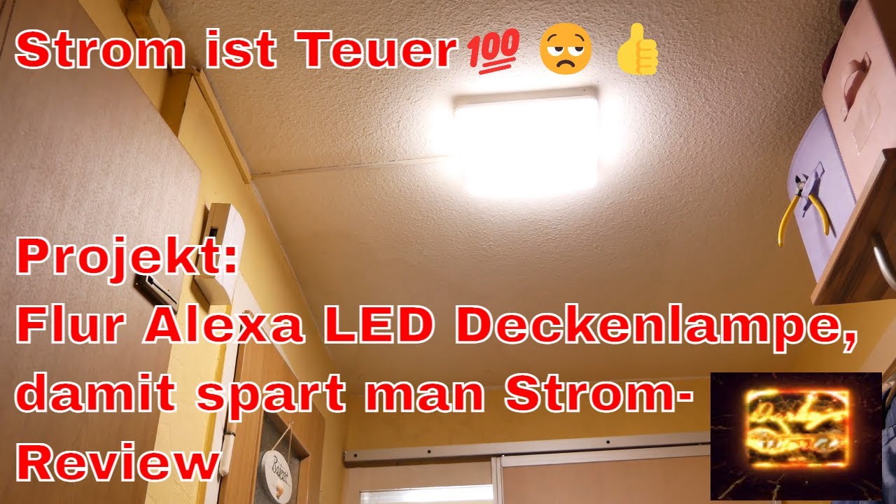 Strom ist Teuer Projekt: Flur Alexa LED Deckenlampe, damit spart man Strom- Review