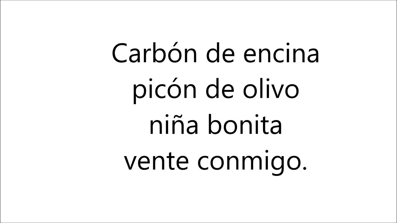 Mi carbonero letra