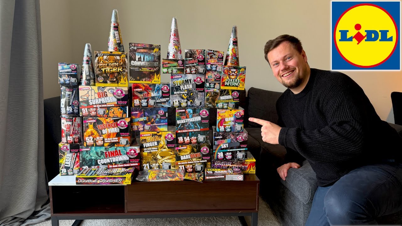 Lidl 🚀 Silvester FEUERWERK Sortiment 2025/2026 Unboxing | Z&uuml;ndung der Neuheiten 💥