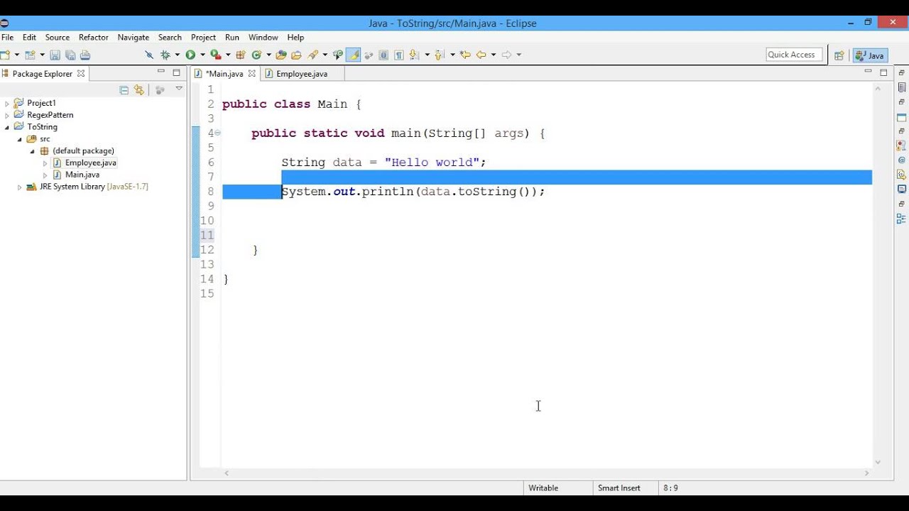 override toString method in Java | Team MAST