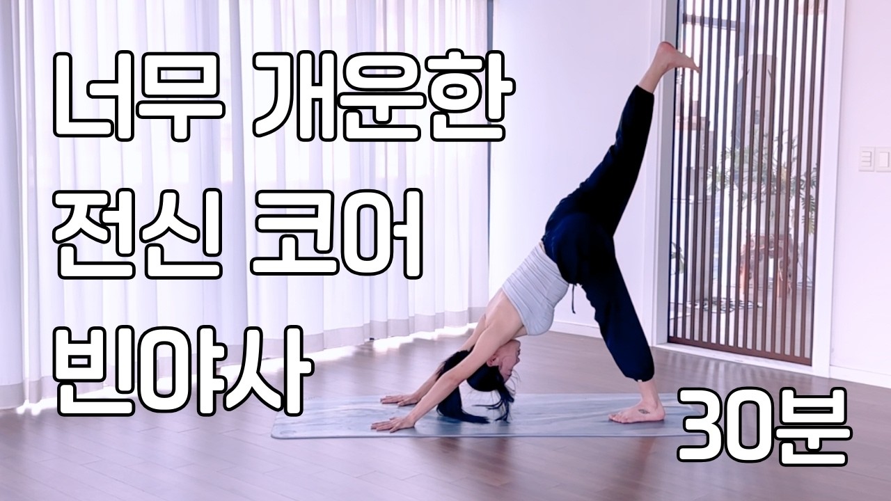 굳어있는 관절과 전신 코어를 깨우는 초,중급 빈야사 | 30분